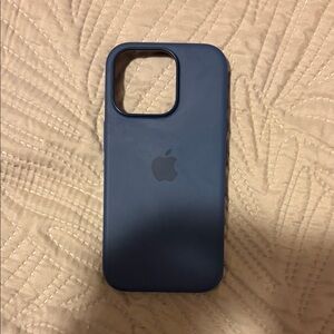 Apple navy Silicone iPhone 16pro case